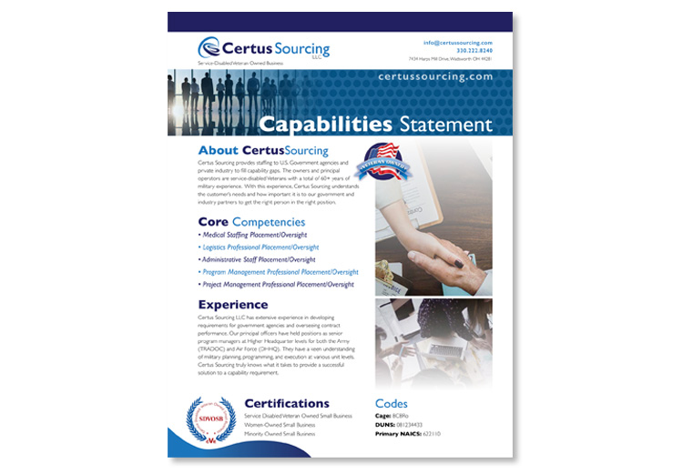 Certus Sourcing Capability Statement